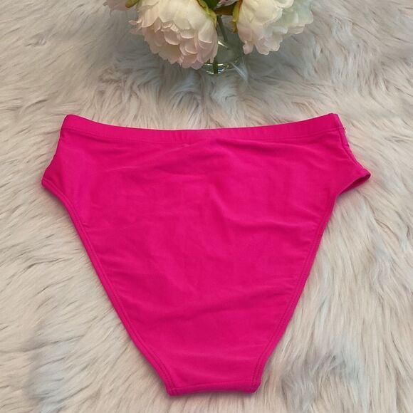 Vimpunec High Waisted Pink Fuchsia Bikini Swimsuit Bottom Size M - Picture 4 of 4